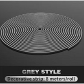 Moldura Hule Decorativa Para Rin Gris 2 Rollos De 4 Mts